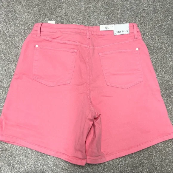 Judy Blue Shorts Women’s 3XL Pink High Waist Tummy Control Denim JB150285 NEW - Picture 10 of 10